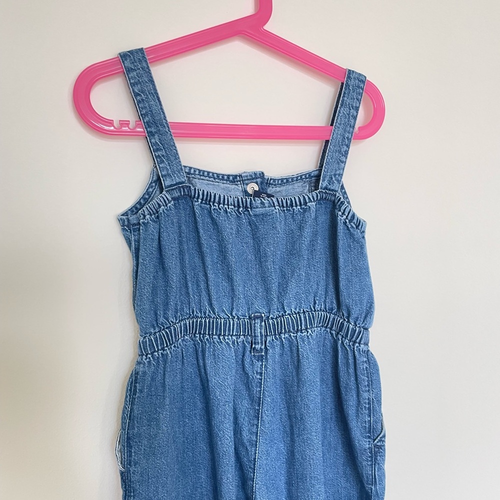 Kids Blue Denim Jumpsuit - Picture 4 of 6